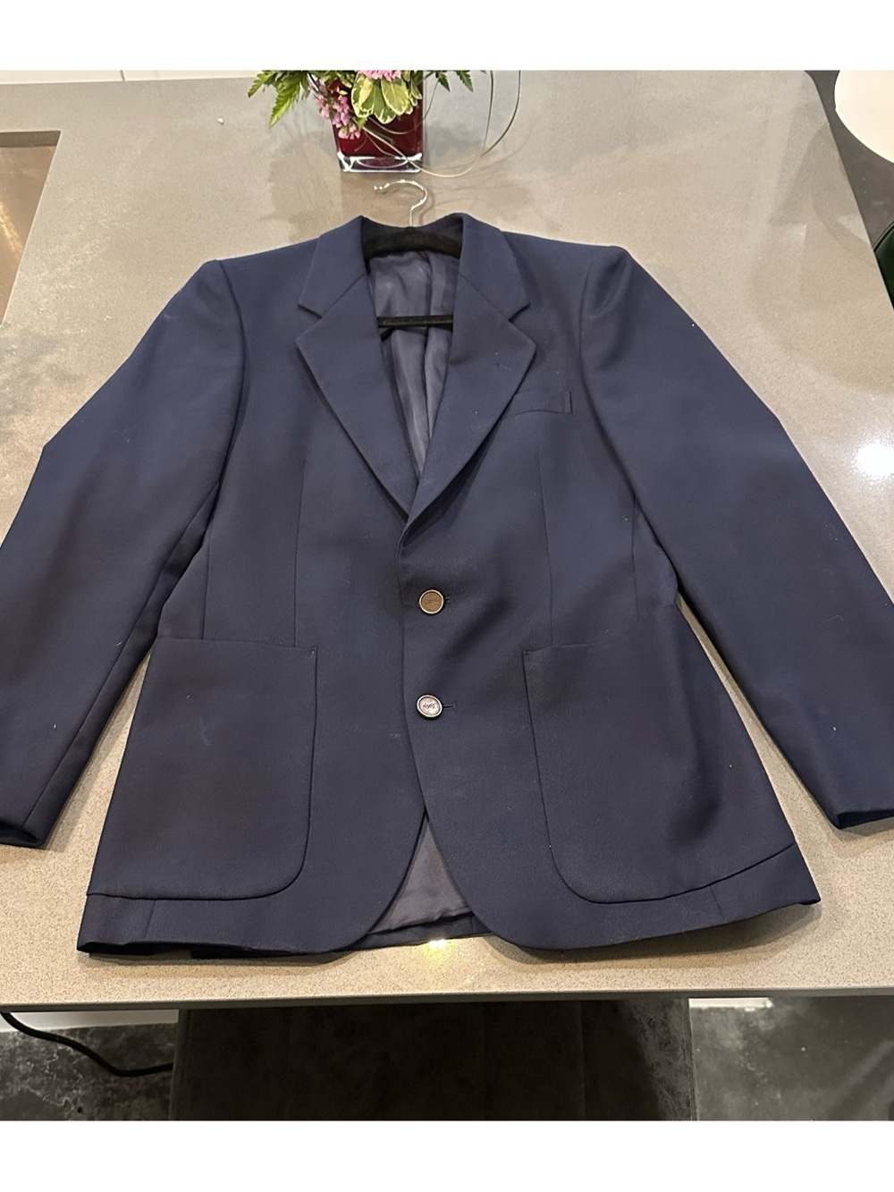YSL Vintage Men's Blazer in Navy Blue - Size Small Slim (see measurements) - Picture 12 of 16